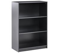 Beliani 3 Tier Bookcase Zehna 117 Cm Black