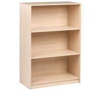 Beliani 3 Tier Bookcase Zehna 117 Cm Light Brown