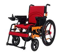 ZEIA3 Electric Wheelchair Dual Motor Long Range 500w Foldable Power Wheelchair Max Range 9.5 Miles 24'' Rear Wheels All Terrain Weatherproof Sport Wheelchair for Adults Elderly, Red