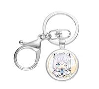 ZEIA3 Hololive Vtuber Keychains Holder Inugami Korone Shirakami Fubuki Usada Pekora Minato Aqua Keyrings Clasp Buckle Jewelry