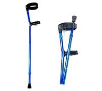 ZEIA3 Medical Elbow Crutch Folding Aluminum Walking Stick Lightweight Height Adjustable Telescopic Forearm Crutch Ergonomic Cuff for Women Men, Blue