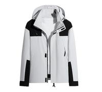 Zeiayuas 3 in 1 Jacket Women Fleece Ski Jacket Softshell Winter Waterproof Windproof Coat Full Zip Pockets Oversized Water Resistant Rain Jacket Detachable Inner Coat for Walking