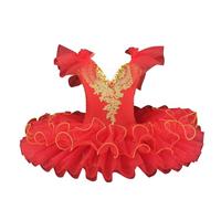 Zeiayuas Ballet Leotard for Girls Kids Short Sleeve Lace Sequined Embroidered Tulle Cami Dresses Tutu Skirt Ballerina Dance Swan Lake Costume 0-12 Years