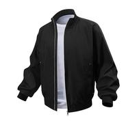 Zeiayuas Bomber Jacket Mens Winter Military Jackets Windproof Waterproof Warm Cargo Coats Smart Casual Harrington Jackets Outdoor Lightweight Classic Outwear Climbing Hiking Windbreaker with Pockets