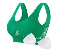 Zeiayuas Breathable Cool Liftup Air Bra Padded Bralettes for Women Non Wired Sports Sleep Bra Seamless Yoga Bras Removable Pads Plus Size Bras for Ladies Girls