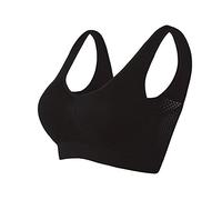 Zeiayuas Breathable Cool Liftup Air Bra Padded Bralettes for Women Non Wired Sports Sleep Bra Seamless Yoga Bras Removable Pads Plus Size Bras for Ladies Girls