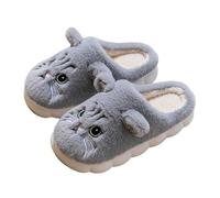 Zeiayuas Cat Slippers Womens Fluffy Memory Foam Slippers Funny Novelty Cozy Cute Animal House Shoes Warm Winter Faux Fur Fleece Lined Slipper Soft Comfy Plush Anti-Skid Slipper Indoor Outdoor Ladies