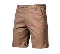 Zeiayuas Chino Shorts Men UK Sale Clearance Casual Summer Cargo Shorts Straight Leg Half Pant Solid Color Sport Combat Pants Loose Fit Cargo Short Work Trousers Workwear Brown