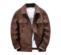 Zeiayuas Denim Jacket Men Jean Shirt Jackets Classic Vintage Washed Cowboy Outerwear Casual Button Down Trucker Denim Coat Western Style Lightweight Cardigan with Pocket UK Size S-XXL