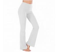 Zeiayuas Flared Leggings Women Yoga Pants Ribbed Knit Solid Color High Waisted Bootcut Trousers Workout Bootleg Stretchy Thermal Leggings Sports Gym Flared Pants Workout Trousers