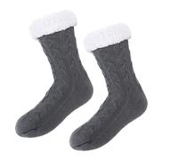 Zeiayuas Fluffy Slipper Socks for Women Cosy Winter Warm Thick Thermal Cabin Fleece Knit Plush Home Comfy Sherpa Sleep Grips Non Slip Bed Socks Gift Stocking Fillers