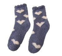 Zeiayuas Fluffy Socks for Women and Girls Soft Fuzzy Comfy Winter Warm Thicken Cozy Home Slipper Bed Socks Heart Pattern Fleece Home Slipper House Sleep Socks Gifts for Women