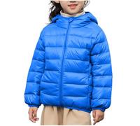 Zeiayuas Girls' Down Jackets Hooded Puffer Coat Kids Water Resistant Winter Warm Puffer Jacket Thicken Parka Padded Quilted Coats Heavyweight Outerwear School Outfits