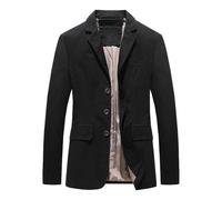 Zeiayuas Jackets for Men UK Mens Blazer Suit Button Down Coat Plain Long Sleeve Collared Casual Regular Fit Suit Jacket Solid Color Blazers Vintage Office Work Jackets Plus Size 20