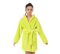 Zeiayuas Kids Bathrobe Fleece Dressing Gown Children Hooded Robe for Boys Girls Teens Plush Super Soft Fluffy Bathrobes Hooded Towel Poncho Bath Robe with Pockets Green