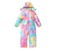 Zeiayuas Kids Snowsuit Waterproof Winter Ski Suits with Fleece Lining Girls Boys Padded Snowsuit Hooded Down Jacket Zipper Coat One-Piece Jumpsuit Windproof Softshell Snow Suit with Removable Hood