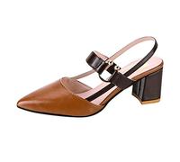 Zeiayuas Ladies Low Mid Block Heel Ankle Strap Mary Jane Court Shoes Sandals Womens Heels Chunky Dress Sandals Closed Toe Wedding Party Pumps Slip On Low Heel Party Courts Pump