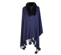 Zeiayuas Ladies Poncho Cape Reversible Oversized Shawl Wrap Open Front Cardigans for Women Poncho Oversized Shawls Elegant Knitted Cape Blanket Front Wrap Cardigan Scarf Coat for Spring Autumn Winter