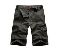 Zeiayuas Men's Cargo Shorts Combat Twill Work Chino Knee Length Summer Pants Pockets Bottoms Camo Short Vintage Casual Outdoor Army Half Pants UK Plus Size S-4XL