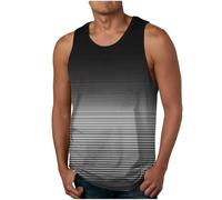Zeiayuas Mens Cotton Vest Tank Tops Sleeveless Color Block Breathable Loose Fit Summer Top Vest Everyday Athletic Wear Workout Gym Muscle T Shirt Bodybuilding Workout Top Classics Training Tank Top