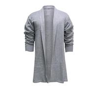 Zeiayuas Men's Long Cardigans UK Deals of The Day Long Shawl Collar Sweater Knit Autumn Winter Open Front Jacket Knitwear Lightweight Long Length Drape Cape Overcoat M-3XL