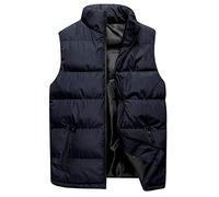 Zeiayuas Mens Padded Gilet - Bodywarmer Lightweight Water Resistant Vest Puffer Soft Body Vest Warmers with Zipped Pockets for Winter Outdoors Sports Running UK Plus Size M-5XL