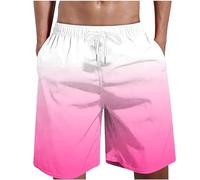 Zeiayuas Mens Plus Size Shorts Casual Elastic Waist Drawstring Lightweight Summer Beach Short with Pockets Hawaiian Summer Boho Shorts Lightweight Tie Dye Breathable Sports Shorts
