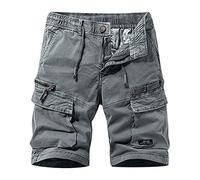 Zeiayuas Mens Shorts Elasticated Waist Camo Shorts Multi Pockets Work Shorts UK Knee Length Stretch Fit Trousers Casual Half Pants Cycling Shorts Summer Combat Chino Shorts Cargo Shorts Clearance