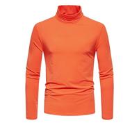 Zeiayuas Men's Turtleneck T-Shirts Long Sleeve Pullover Sweater Basic Designed Undershirt Slim Fit Top Fashion Mock Men's Jumper Roll Neck Tops Lightweight Cotton Sweater Pullovers
