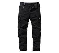 Zeiayuas Mens Work Trousers Durable Combat Cargo Trousers Casual Hiking Outdoor Pants Work Utility & Safety Workwear with Pockets UK Plus Size M-5XL Black