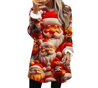 Zeiayuas Merry Christmas Jumper Women Fleece Sweatshirt with Pockets Funny Graphic Tops Novelty Xmas Fuzzy Fluffy Sweatshirts Winter Warm Tunic Tops Ladies Santa Claus Jumpers