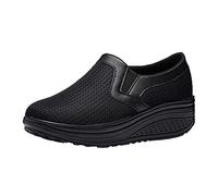 Zeiayuas Orthopedic Sneakers Womens Slip on Walking Shoes Platform Comfort Breathable Mesh Stretch Sneakers Trainers Ladies Athletic Running Shoes Air Cushion Slip-On Walking Work Shoes
