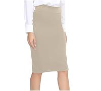 Zeiayuas Pencil Skirts for Women UK High Waist Midi Pencil Skirt Black Knee Length Skirts Ladies Eleagnt Casual Smart Office Work Skirt