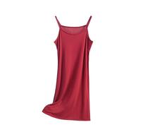 Zeiayuas Plus Size Nightdress for Women UK Sleeveless Long Nightgown Nighties Plain Nightshirts Soft Cotton Loose Sleep Dress Sleepwear