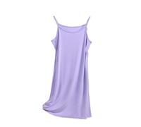 Zeiayuas Plus Size Nightdress for Women UK Sleeveless Long Nightgown Nighties Plain Nightshirts Soft Cotton Loose Sleep Dress Sleepwear
