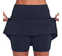 Zeiayuas Skorts for Women UK Summer Skorts with Shorts Casual Golf Tennis Skirt Plus Size High Waisted Skort Skater Golf School Mini Short Skirt Running Shorts Leggings