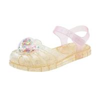 Zeiayuas Toddler Girls Jelly Sandals Soft Rubber Sole Closed Toe Jellies Crystal Shoes Little Kids Glitter Sparkle Summer Beach Holiday Princess Dress Up Water Shoes Flats
