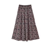 Zeiayuas Women Floral Print Skirt Soft Lightweight Elasticated Waist Maxi Skirts Bohemian A-Line Cotton Casual Boho Long Skirt
