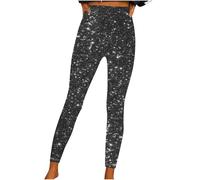 Zeiayuas Women Sequin Trousers Sparkle Glitter Pants Elasticated Waist Skinny High Rise Stretch Trousers Tight Leggings Evening Prom Party Pants Slim Fit Long Pants Casual Elegant Club Party Clubwear