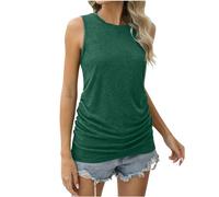 Zeiayuas Women's Basic Tank Tops Sport Yoga Vest Tops Sleeveless Workout Quick Drying Gym Fitness Top UK Sale Clearance Loose Fit Athletic Sleeveless T Shirt Running Vests Tops Seamless Sports Shirts