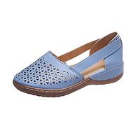 Zeiayuas Women's Brown Closed Toe Sandals, Wedge Heel, Flat Sandal, Slip On, Leather, Faux Suede, Gladiator Platform, Casual, Outdoor, Business, Wedding, Fashion Casual
