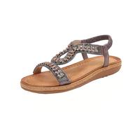 Zeiayuas Women's Diamond Sandals Elastic Slingback Sandals Ladies Gladiator Bohemian Rhinestone Roman Sandal Sparkling Beach Holiday Retro Flats Outdoor T-bar Sandal Summer Open Toe Shoes