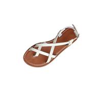 Zeiayuas Women's Gladiator Flat Sandals Strappy Sandal Ladies Rhinestone Straps Wedding Sandals Flip Flops Thong Beach Shoes T-Bar Sandal Bohemian Summer Sparkling Shoes