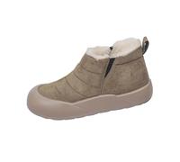 Zeiayuas Women's Snow Boots Fluffy Slippers Winter Warm Soft Comfy Memory Foam Non-slip Indoor House Shoes Comfy Cozy Wide Fit Slippers with Fluffy Collar