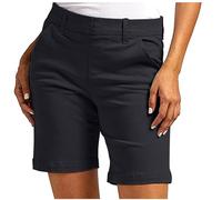 Zeiayuas Women's Stretch Shorts Ladies Casual Pants Chino Capri Regular Fit Above The Knee Bermuda Summer Crop Trousers Loose Fit Wide Leg Trousers with Pockets
