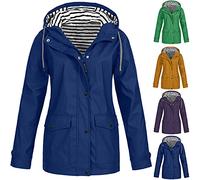 Zeiayuas Women's Waterproof Ski Jackets, Women Outdoor Hiking Walking Raincoat Jacket Lightweight Windproof Windbreaker Coats with Hood Waterproof Breathable Coat Packaway Rain Jackets