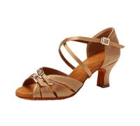 Zeihyeurus Women'S Latin Dance Shoes Open Toe,Ballroom Dancing Sandals,Indoor Dancing Shoes,Open-Toe,Super Lightweight And Flexible,Easy To Put On Or Take Off,For Performence Practice Wedding Party