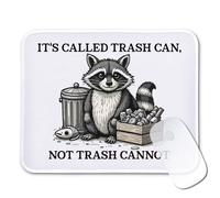 ZEIKAEYR Funny Raccoon Mouse Pad Gifts - It's Called Trash Can Not Trash Cannot - Non-Slip Mousepad with Stitched Edge - Rectangular Mouse Mat for Laptop - Gifts for Raccoon Lover, Coworker, Friend