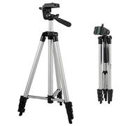 Zeikos 50" Inch Aluminum Camera Tripod, Lightweight with Bubble Level Indicator + Free MiracleFiber Microfiber Cleaning Cloth and Carrying Bag