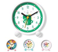ZeiLaBang Kakadi Children's Alarm Clock for Beginners to School, Children's Alarm Clock, Analogue No Ticking, Silent Learning Alarm Clock for Boys and Girls, Suitable for School Gifts, as a Gift for